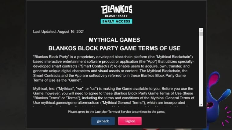 Blankos Block Party（ブランコスブロックパーティ）同意事項